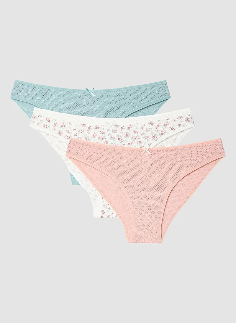 Penti Soil Blossom Low Waist Pointel 3-Pack Slip Panties